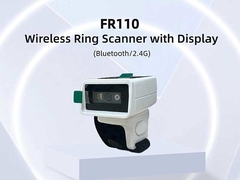 FR110 Ekran Kablosuz Parmak Yüzüğü Bluetooth Tarayıcı Silah 2.4G QR Kod Envanteri Ekspres Envanteri